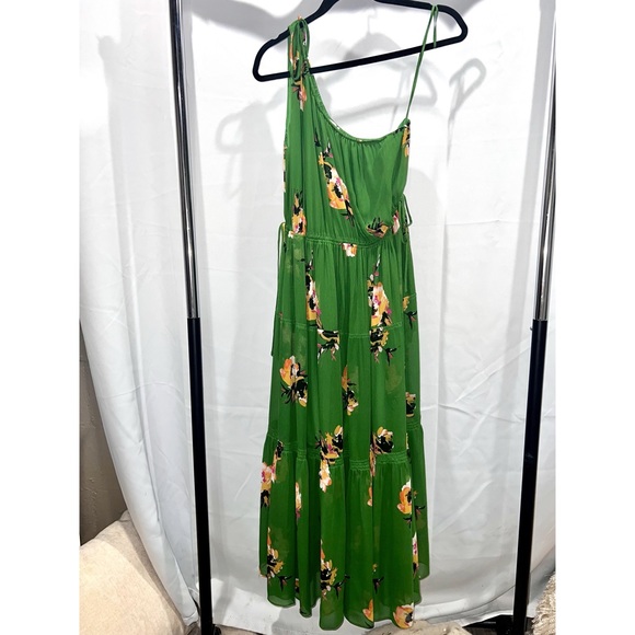 A.L.C Tenley Midi Dress Cactus & Saffron Print Size 8 - Picture 2 of 8